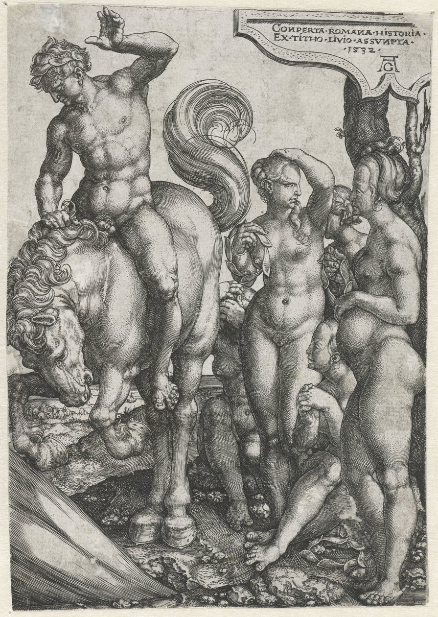 Marcus Curtius av Heinrich Aldegrever