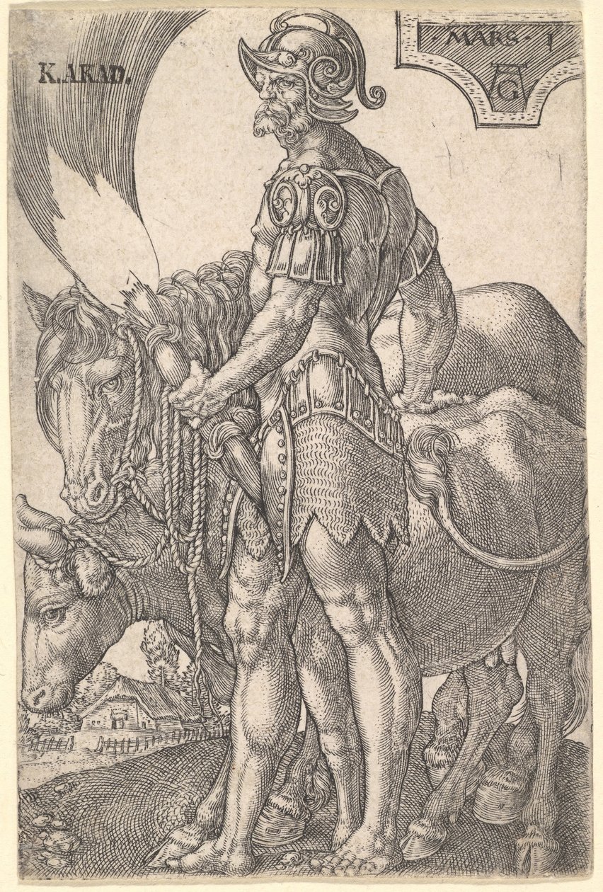 Mars, fra The Seven Planets, 1533. av Heinrich Aldegrever