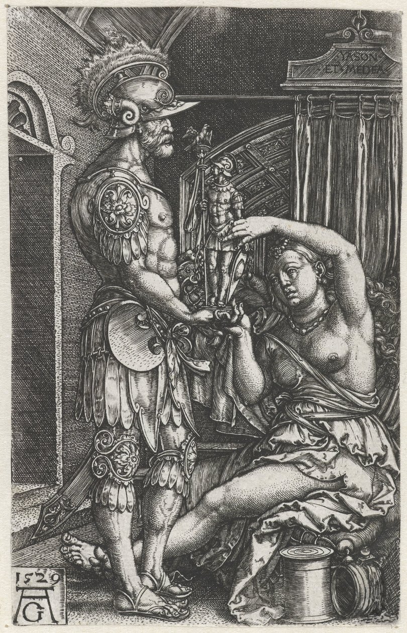 Medea gir et bilde til Jason av Heinrich Aldegrever