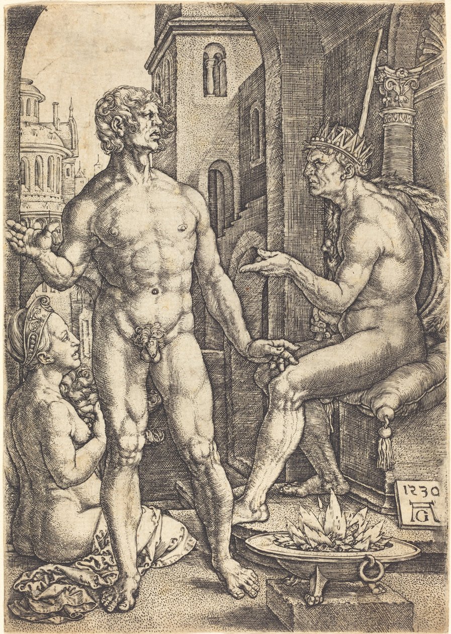Mucius Scaevola av Heinrich Aldegrever