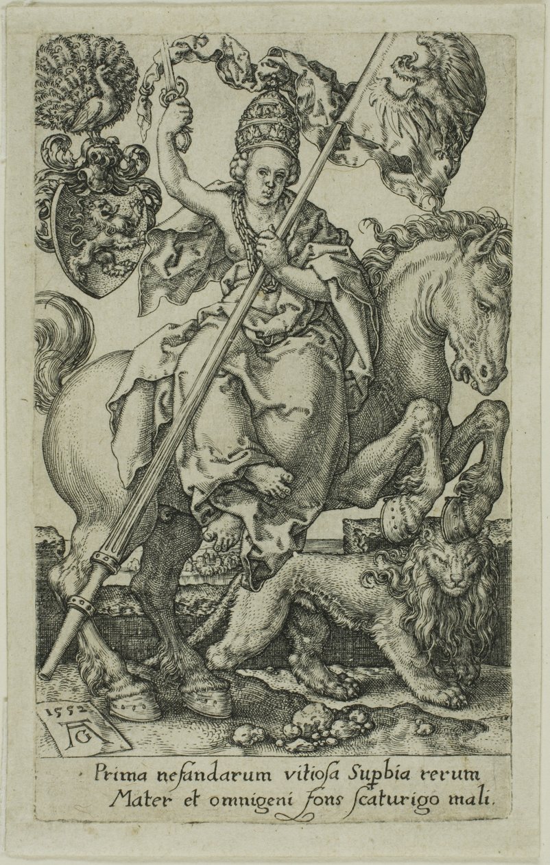 Stolthet, fra lastene av Heinrich Aldegrever