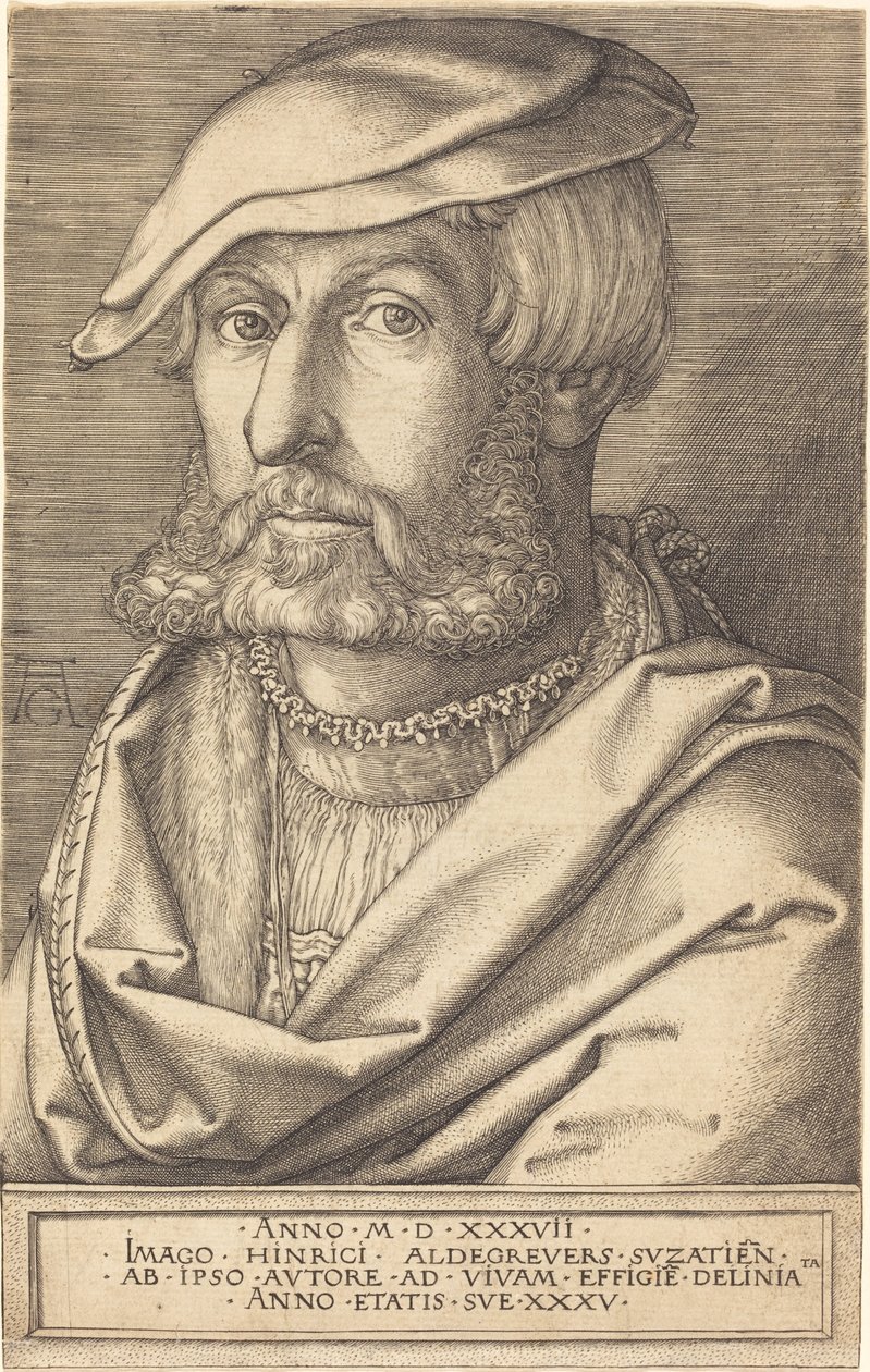 Selvportrett, 1537. av Heinrich Aldegrever