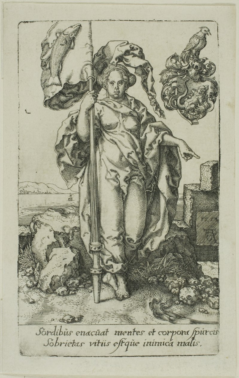 Måtehold, fra dydene av Heinrich Aldegrever