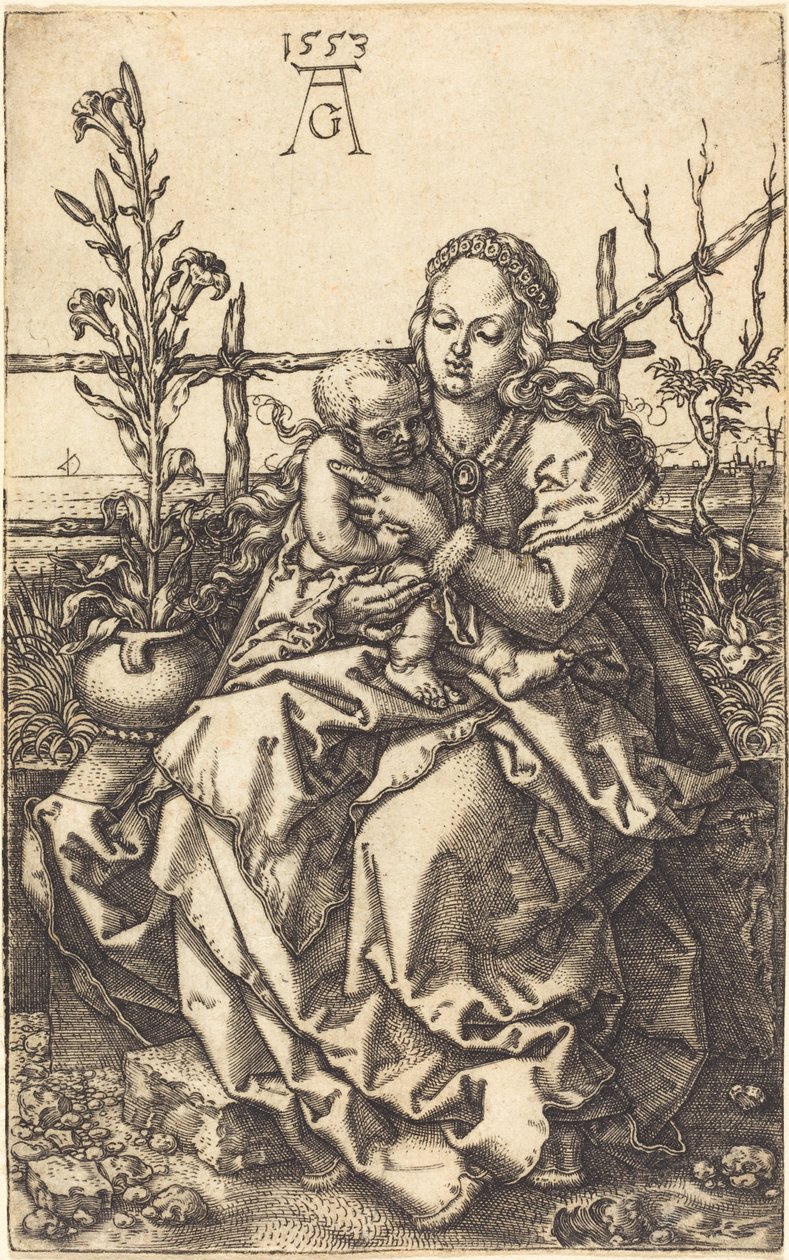 The Virgin Seated, 1553. av Heinrich Aldegrever