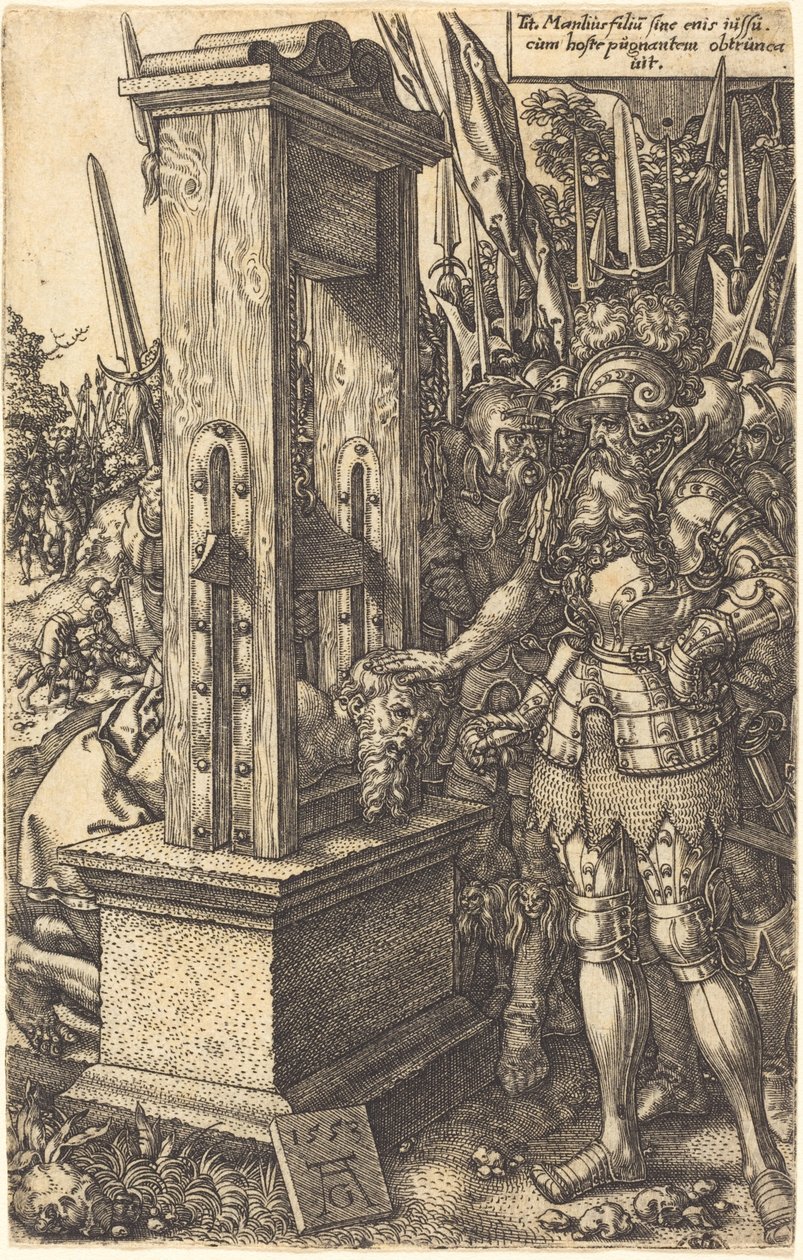 Titus Manlius halshugger sin sønn av Heinrich Aldegrever