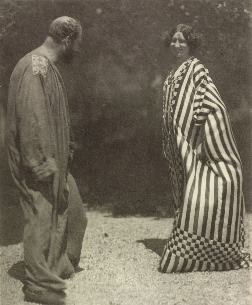Gustav Klimt og Emilie Flöge, ca. 1909. av Heinrich Böhler