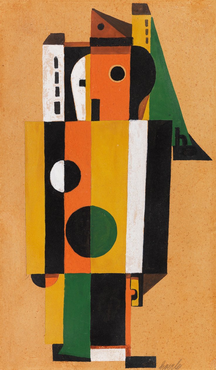 Encounter, 1925. av Heinrich Hoerle