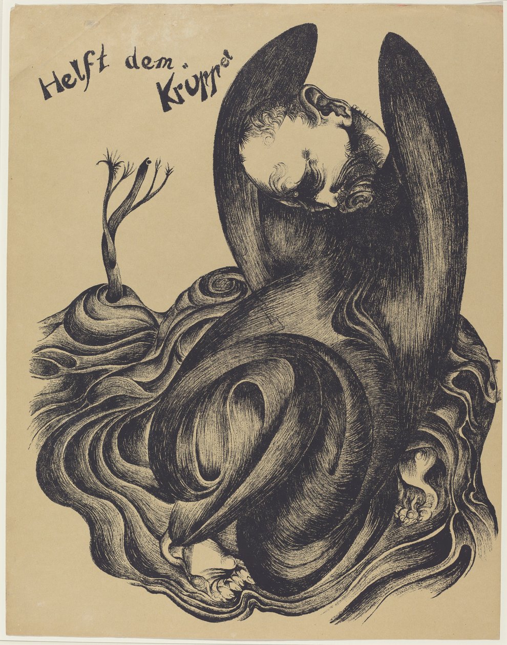 Helft dem Krüppel (Hjelp de krøplinger) av Heinrich Hoerle