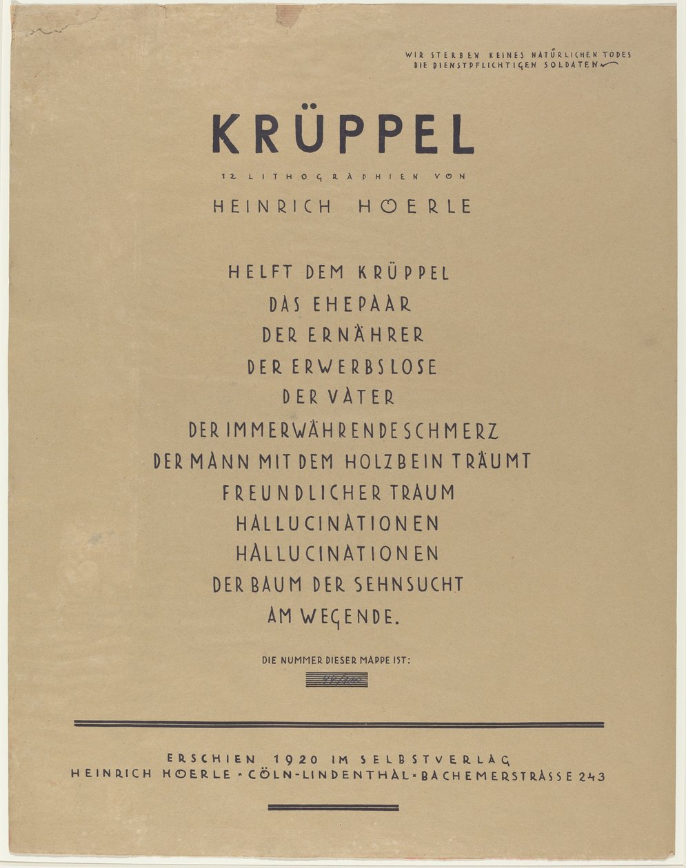krøplinger av Heinrich Hoerle