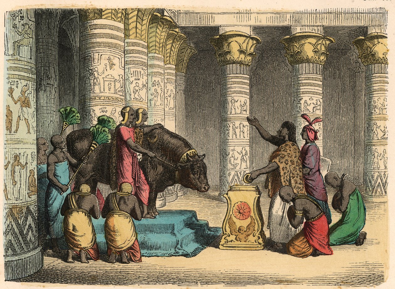 Det gamle Egypt: Tilbedelse av Apis Bull av Heinrich Leutemann