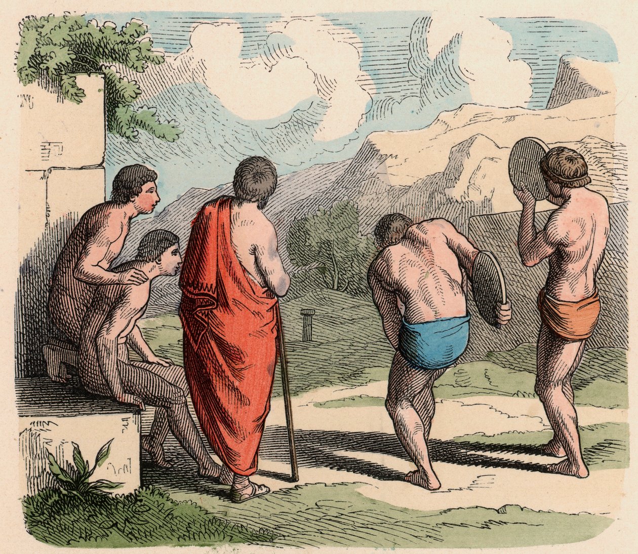 Antikkens Hellas: Sport, diskoskasting av Heinrich Leutemann