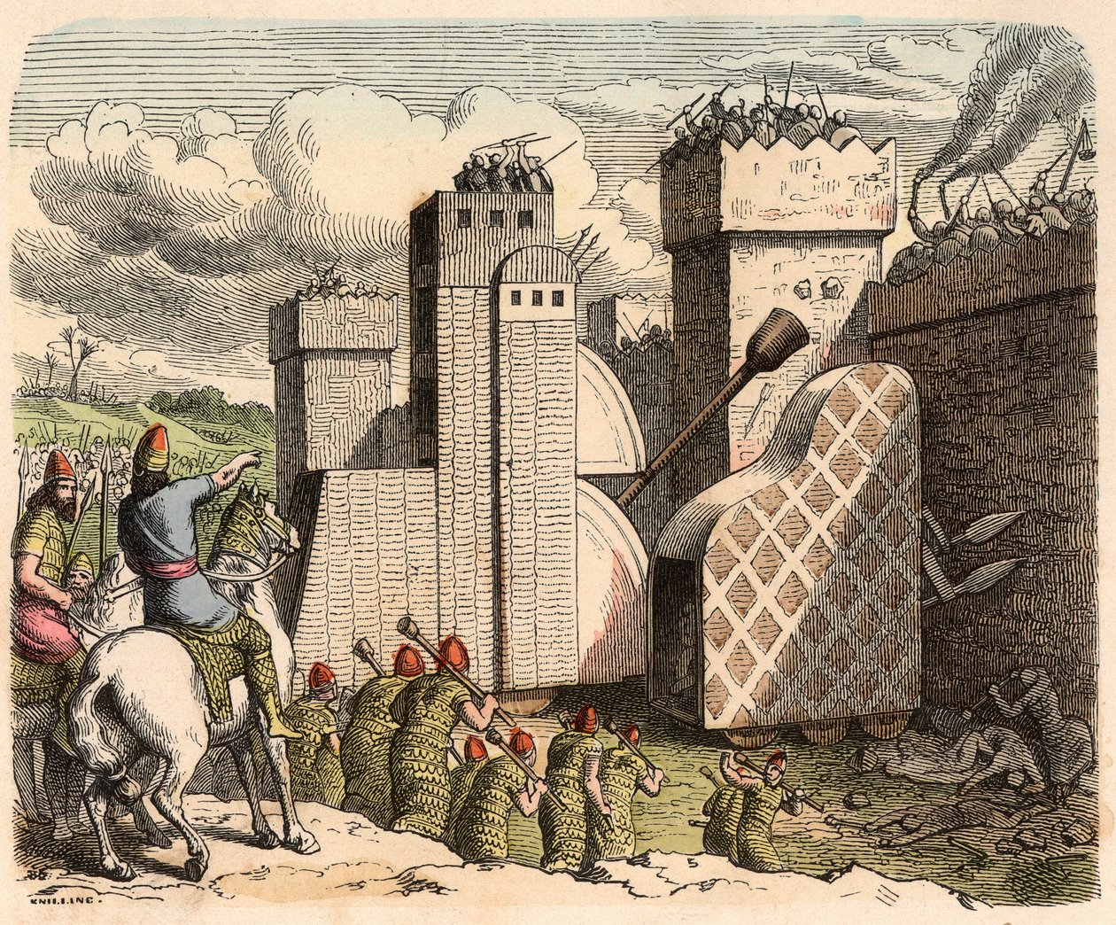Mesopotamia, Assyria: stormer en festning av Heinrich Leutemann