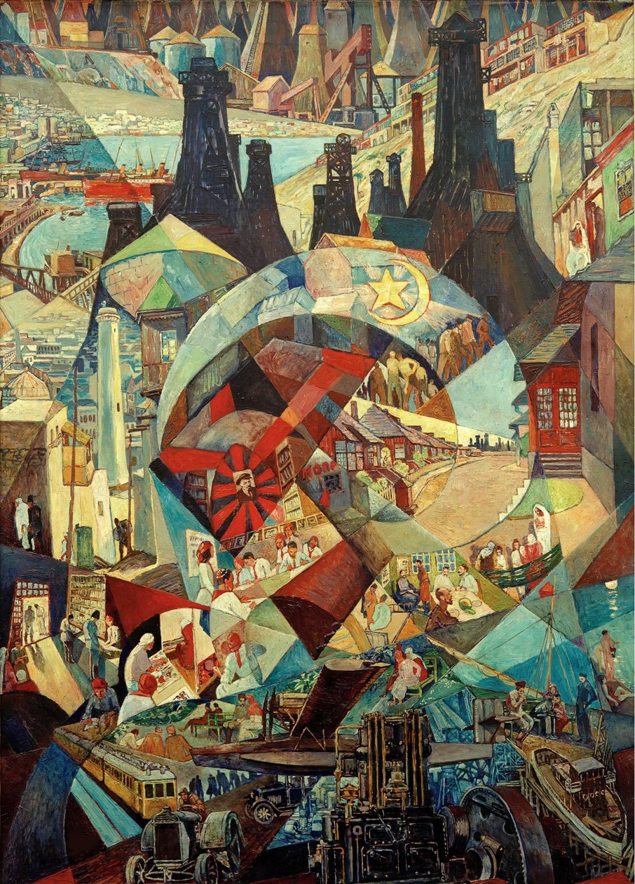 Baku agitasjonspanel, 1927. av Heinrich Vogeler