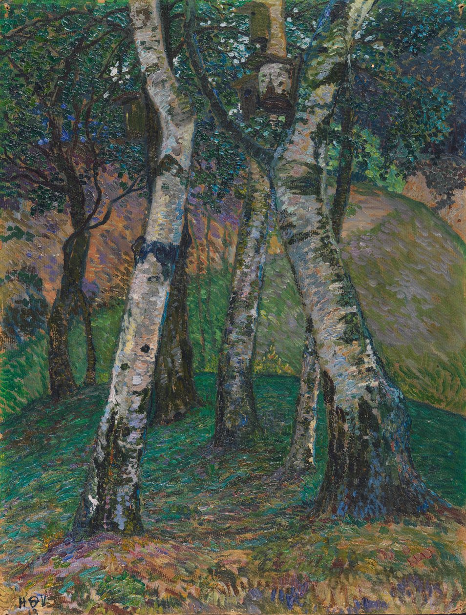 Bjørker på Barkenhoff, 1913. av Heinrich Vogeler