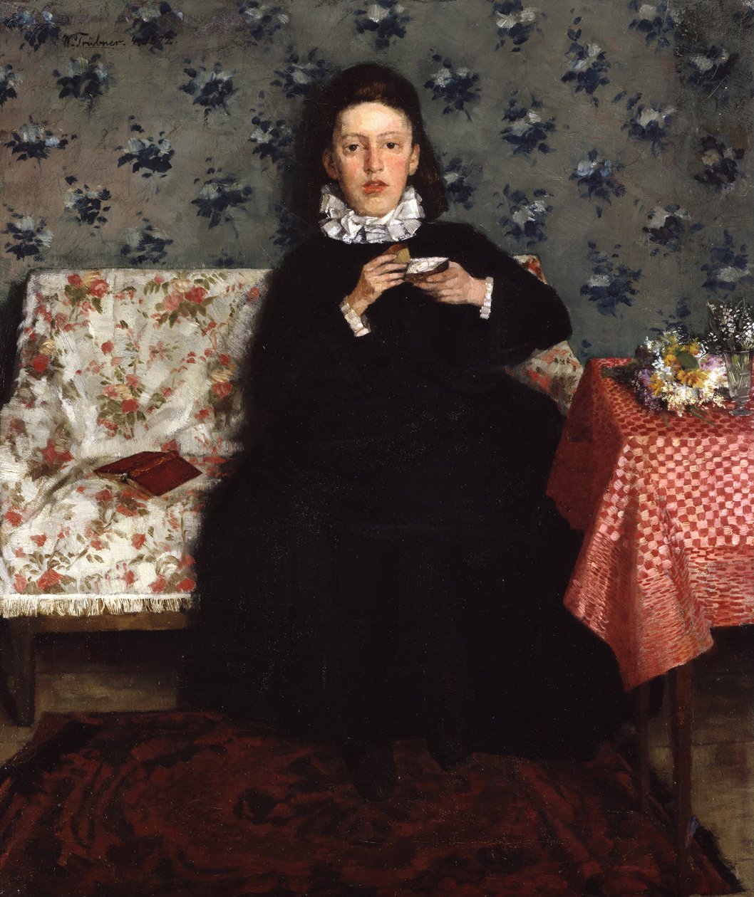 På sofaen, 1872 av Heinrich Wilhelm Trübner