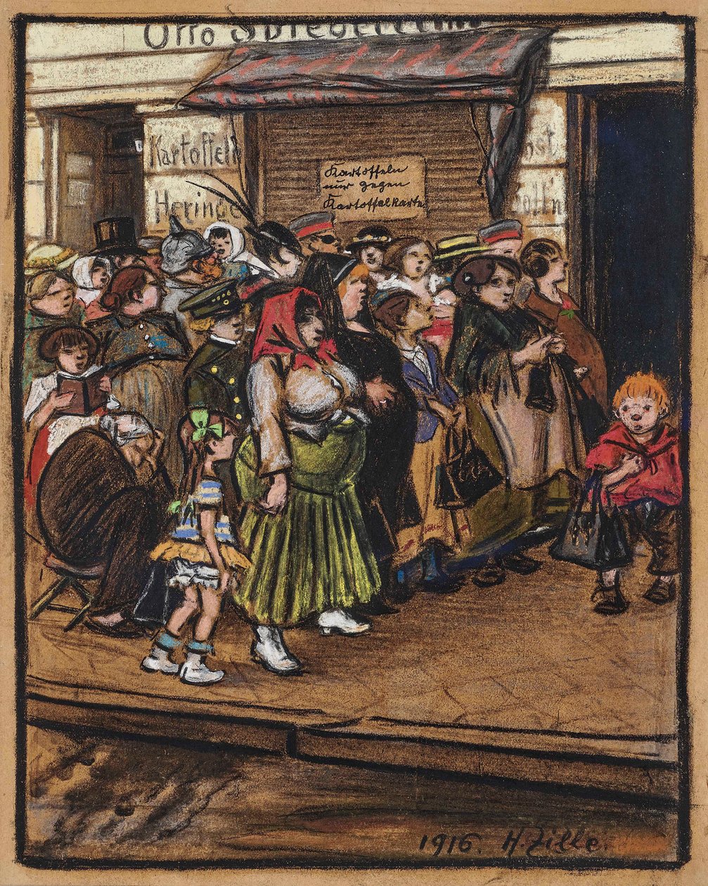 Potetkø, 1916. av Heinrich Zille