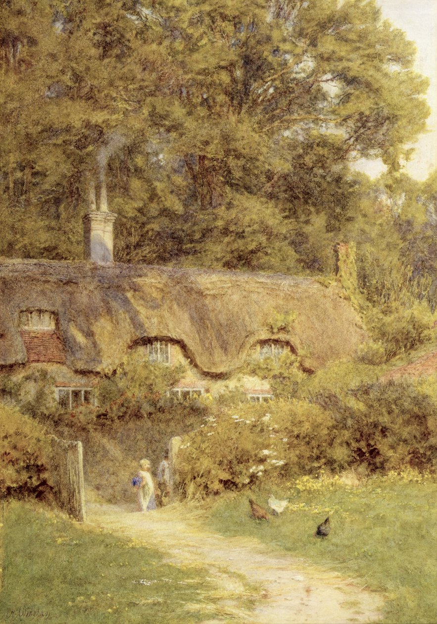Hytte i Farringford, Isle of Wight av Helen Allingham