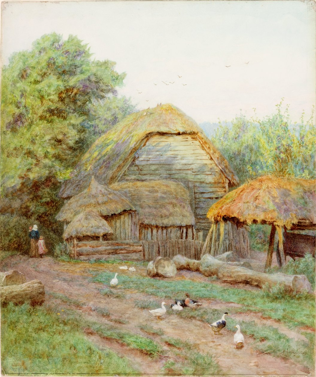 I en Berkshire Farm (kroppsfarge) av Helen Allingham