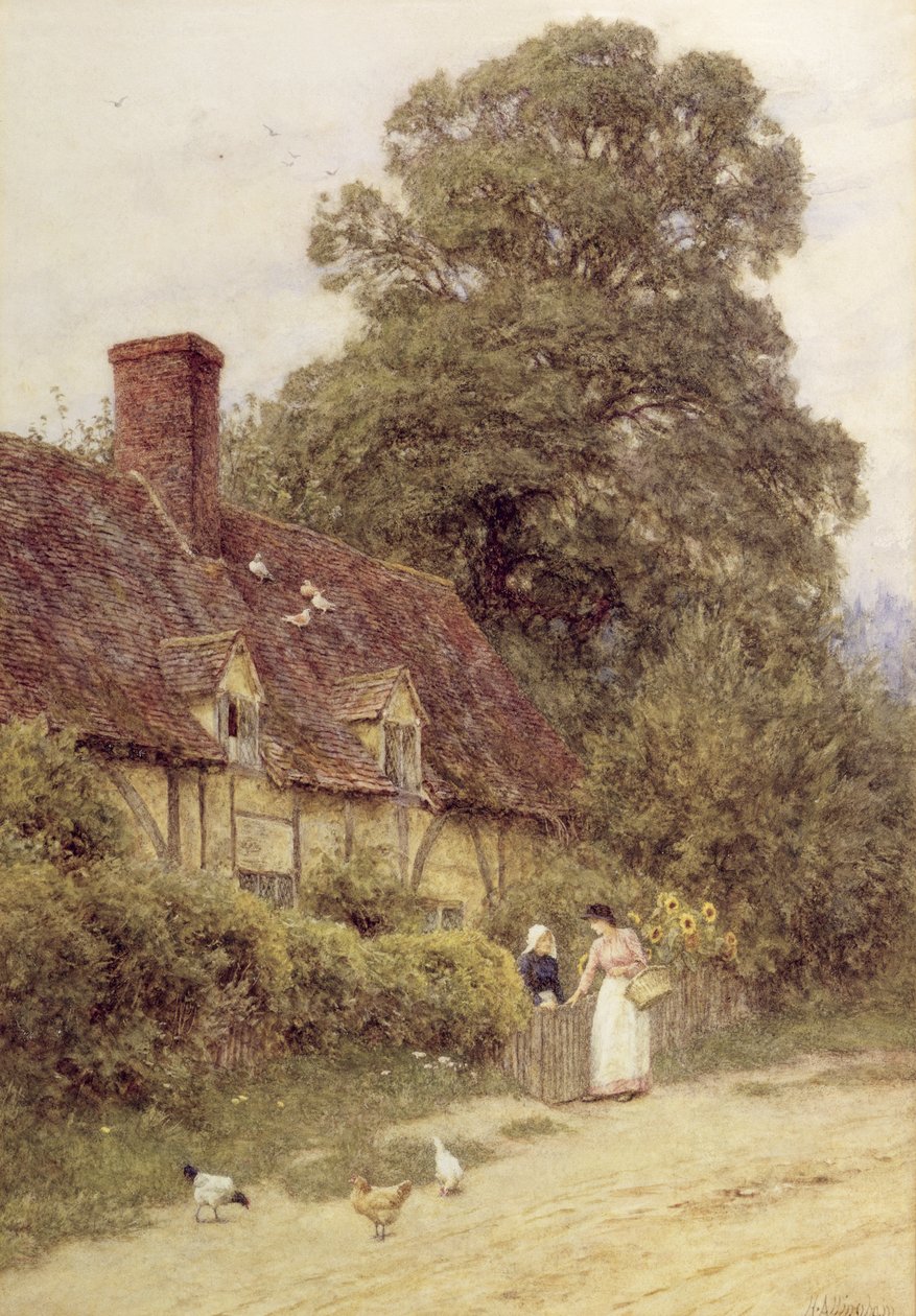 Old Post Office, Brook, nær Witley, Surrey av Helen Allingham