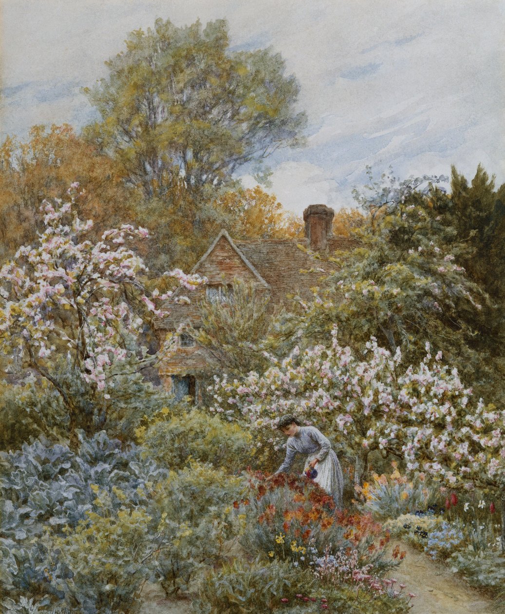 En hage om våren av Helen Allingham