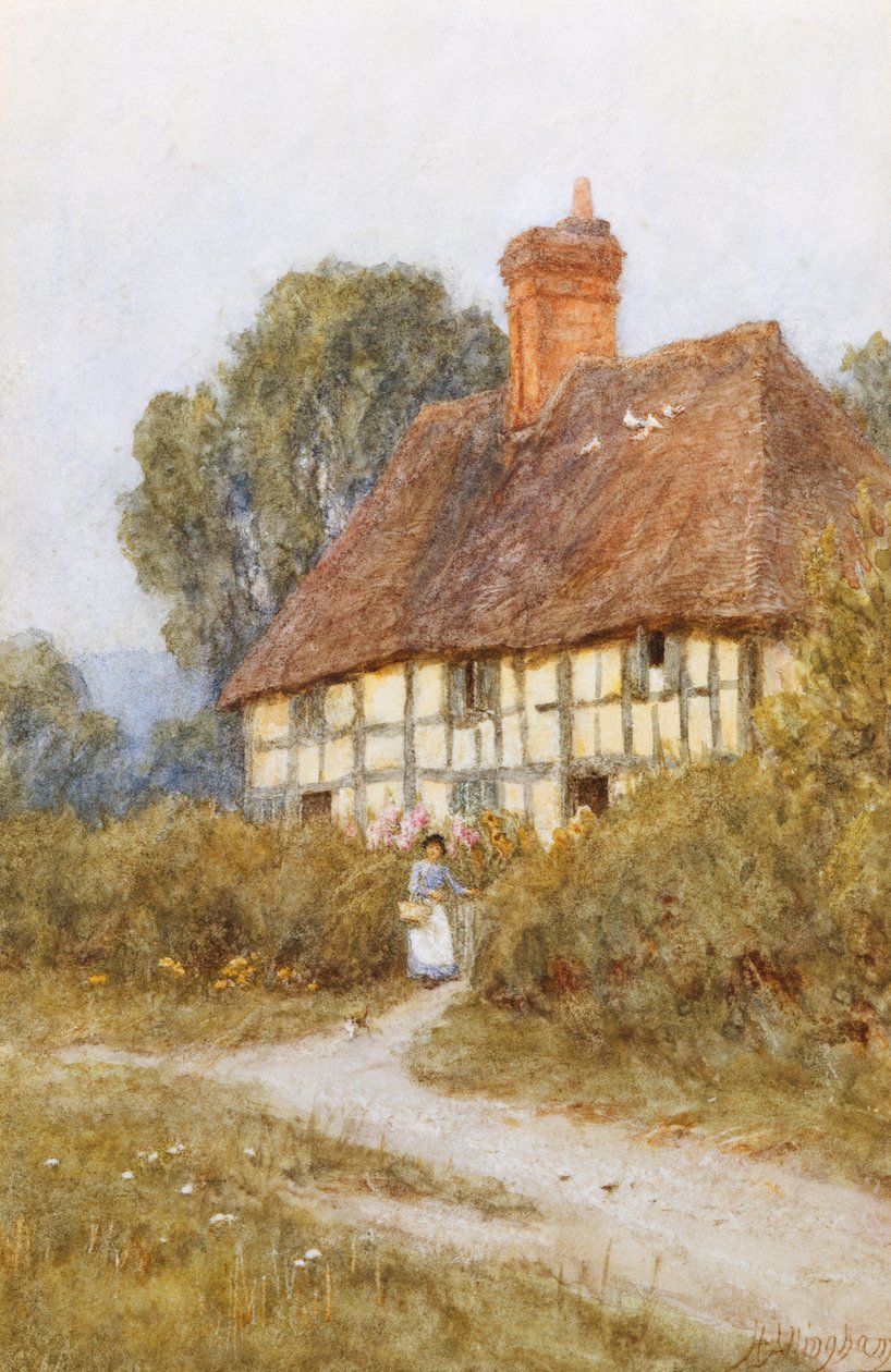 Går og shopper av Helen Allingham