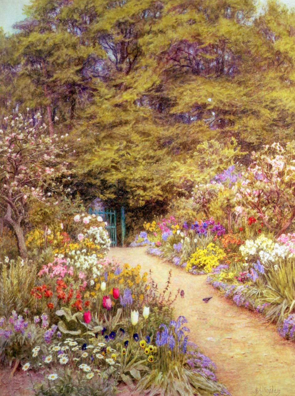 Kjøkkenhagen, Farringford av Helen Allingham