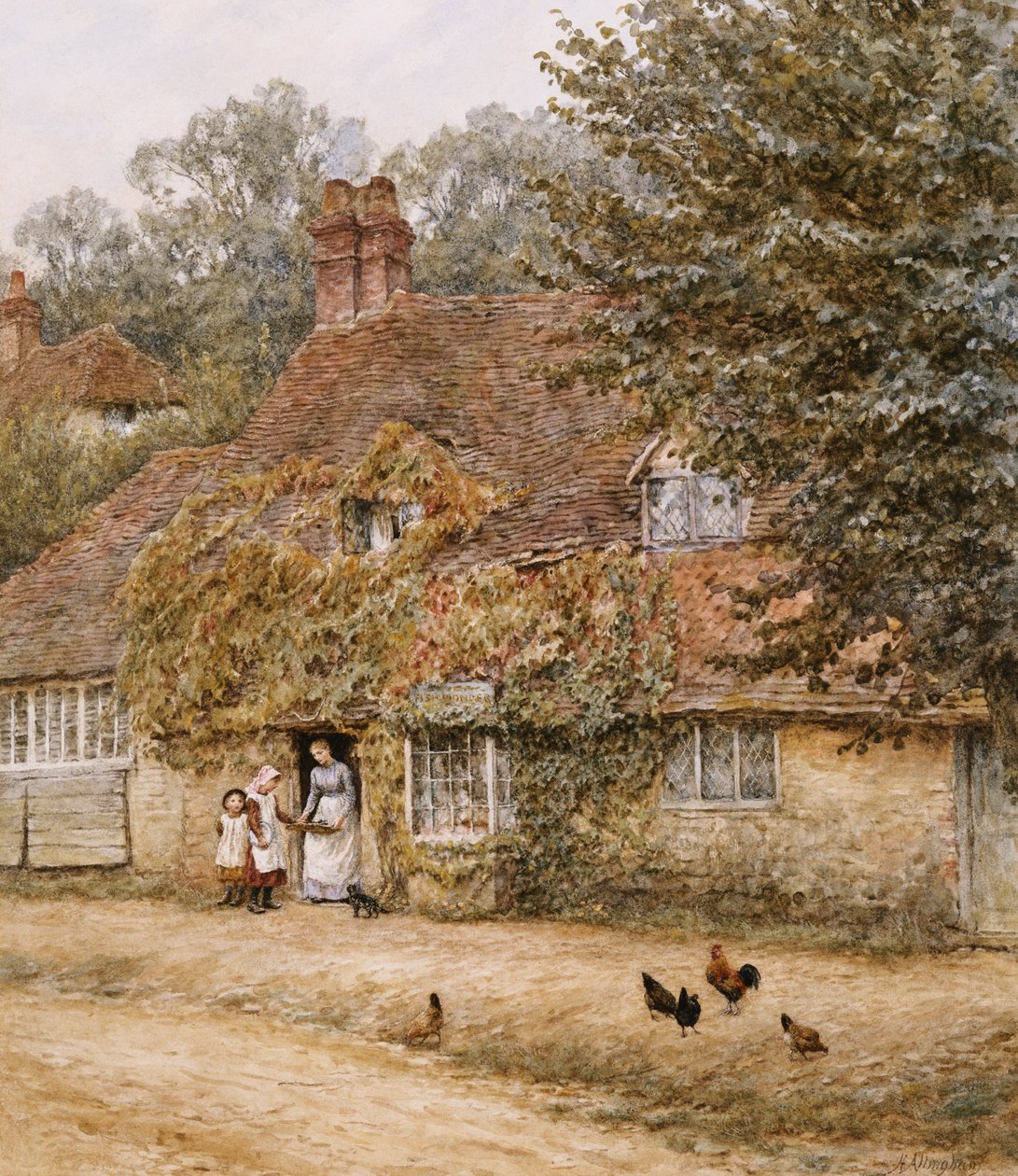 Den gamle fiskebutikken, Haslemere av Helen Allingham