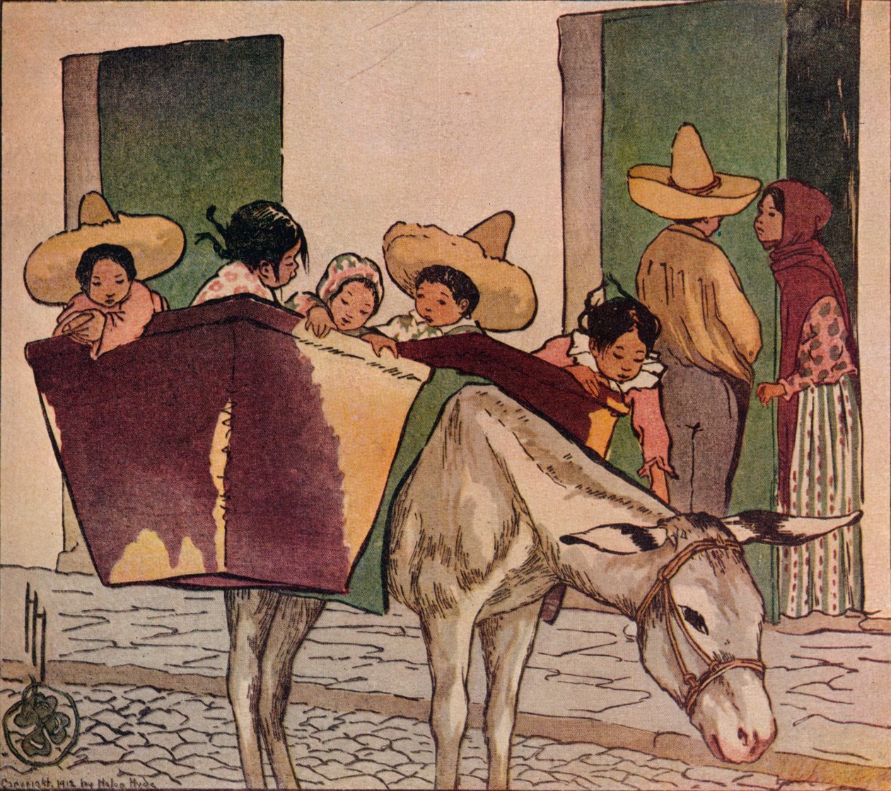 An Interlude - The Breadmans Donkey, 1912 av Helen Hyde