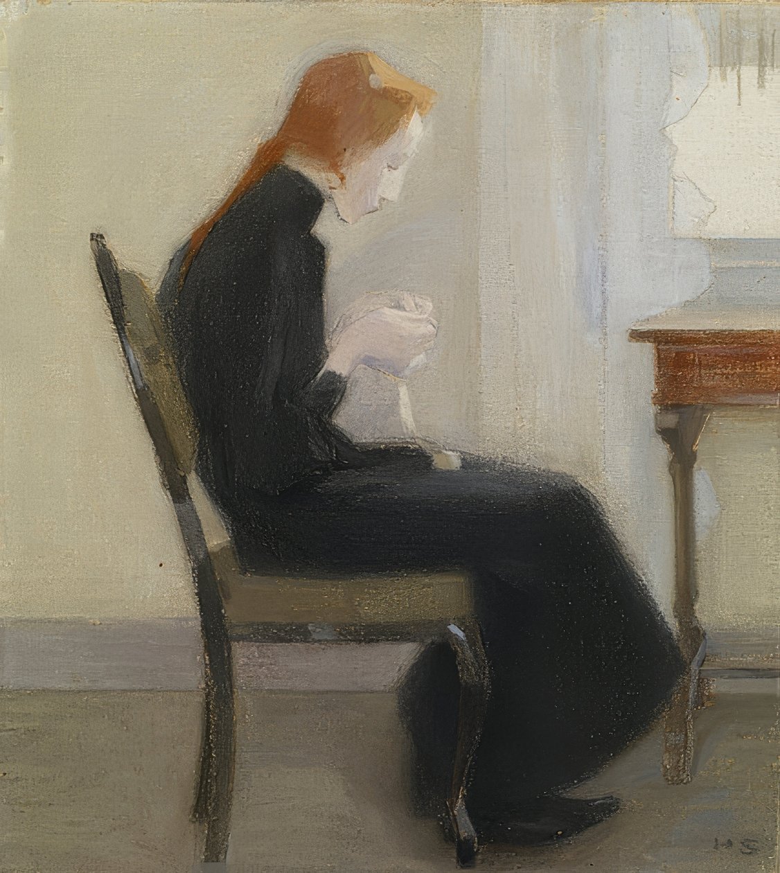 Hekle jente. 1904 av Helene Schjerfbeck