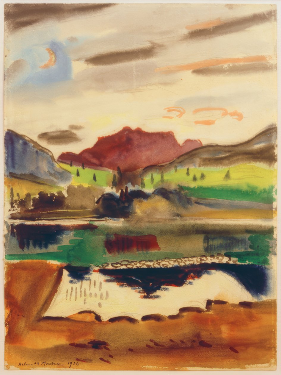 Landskap, 1926 av Helmuth Macke