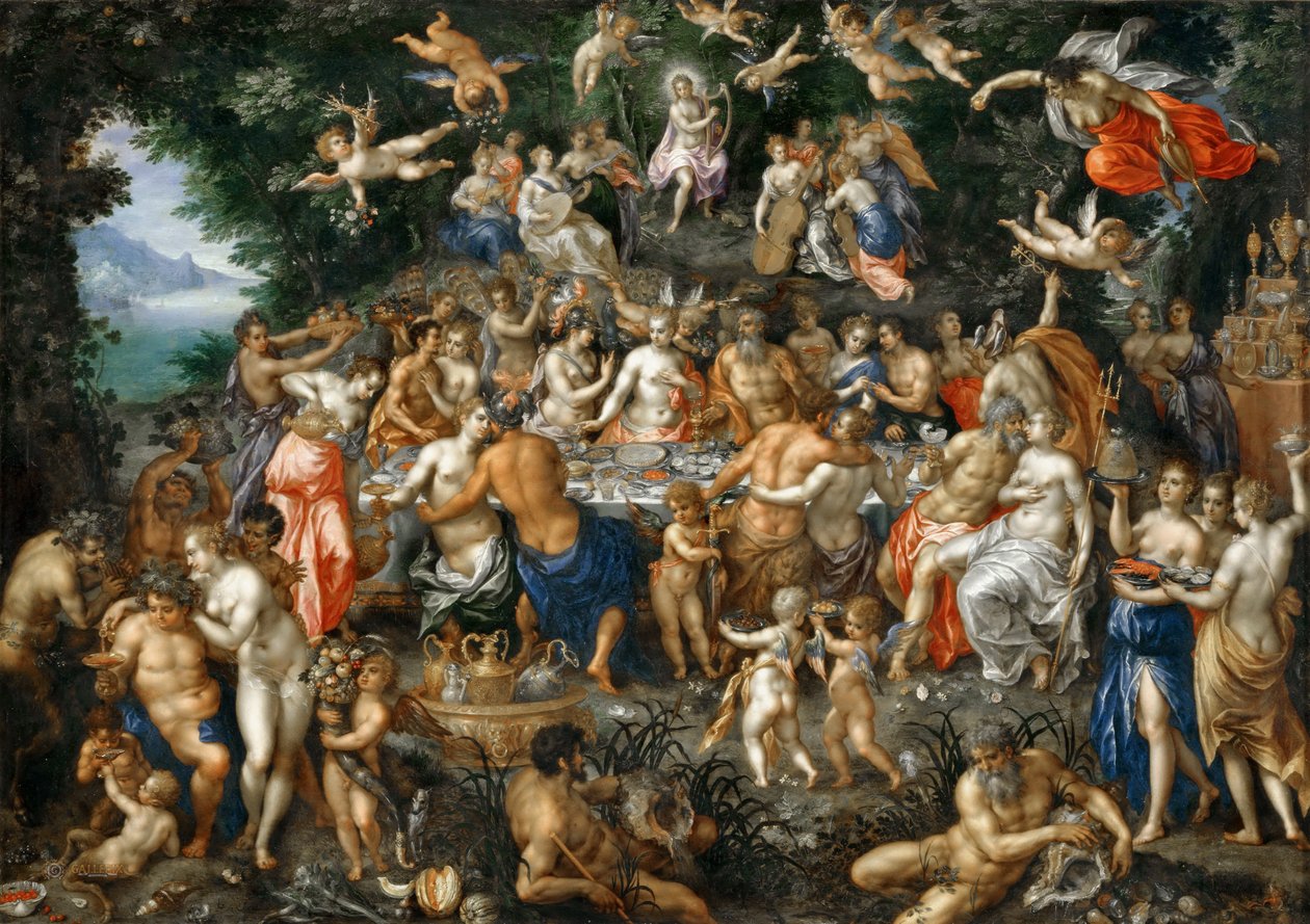 Bryllupet til Thetis og Peleus av Hendrick de Clerck