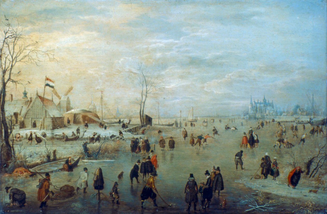 Vinterlandskap, 1630-1634 av Hendrick Avercamp