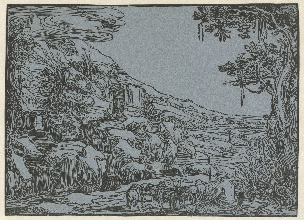 Arkadisk landskap av Hendrick Goltzius (rejected attribution)