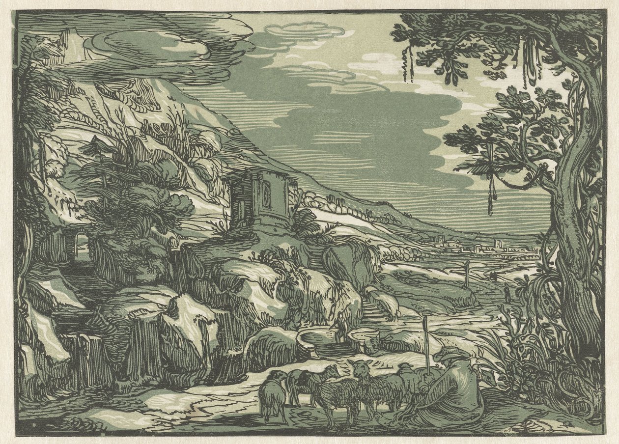 Arkadisk landskap av Hendrick Goltzius (rejected attribution)