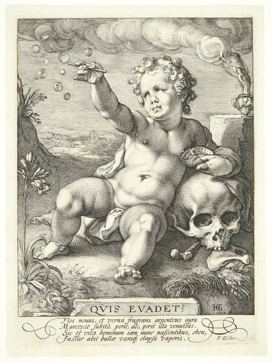 Allegori om livets forgjengelighet ("Quis Evadet?") av Hendrick Goltzius