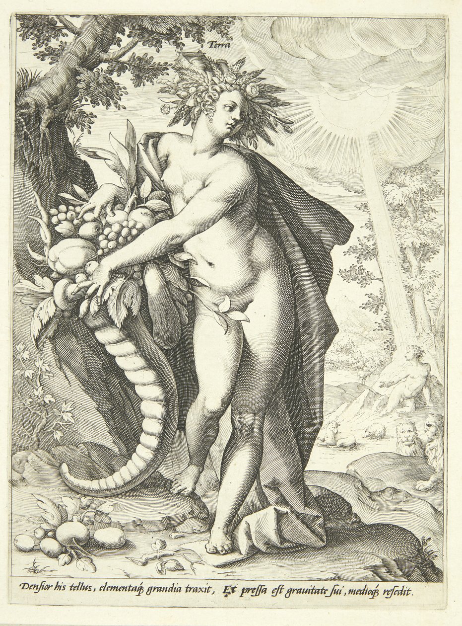 Jord (Terra) av Hendrick Goltzius