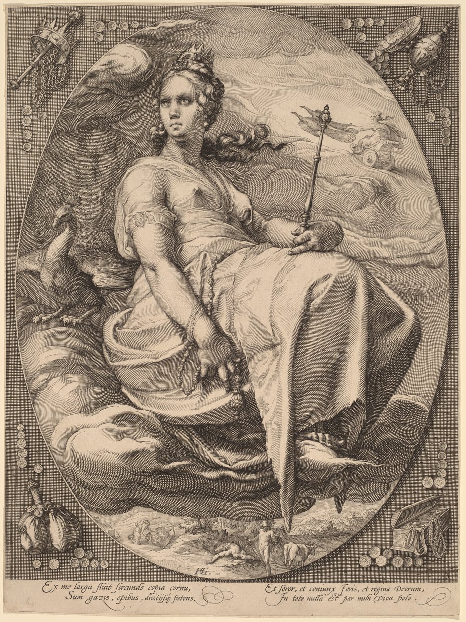 Juno av Hendrick Goltzius