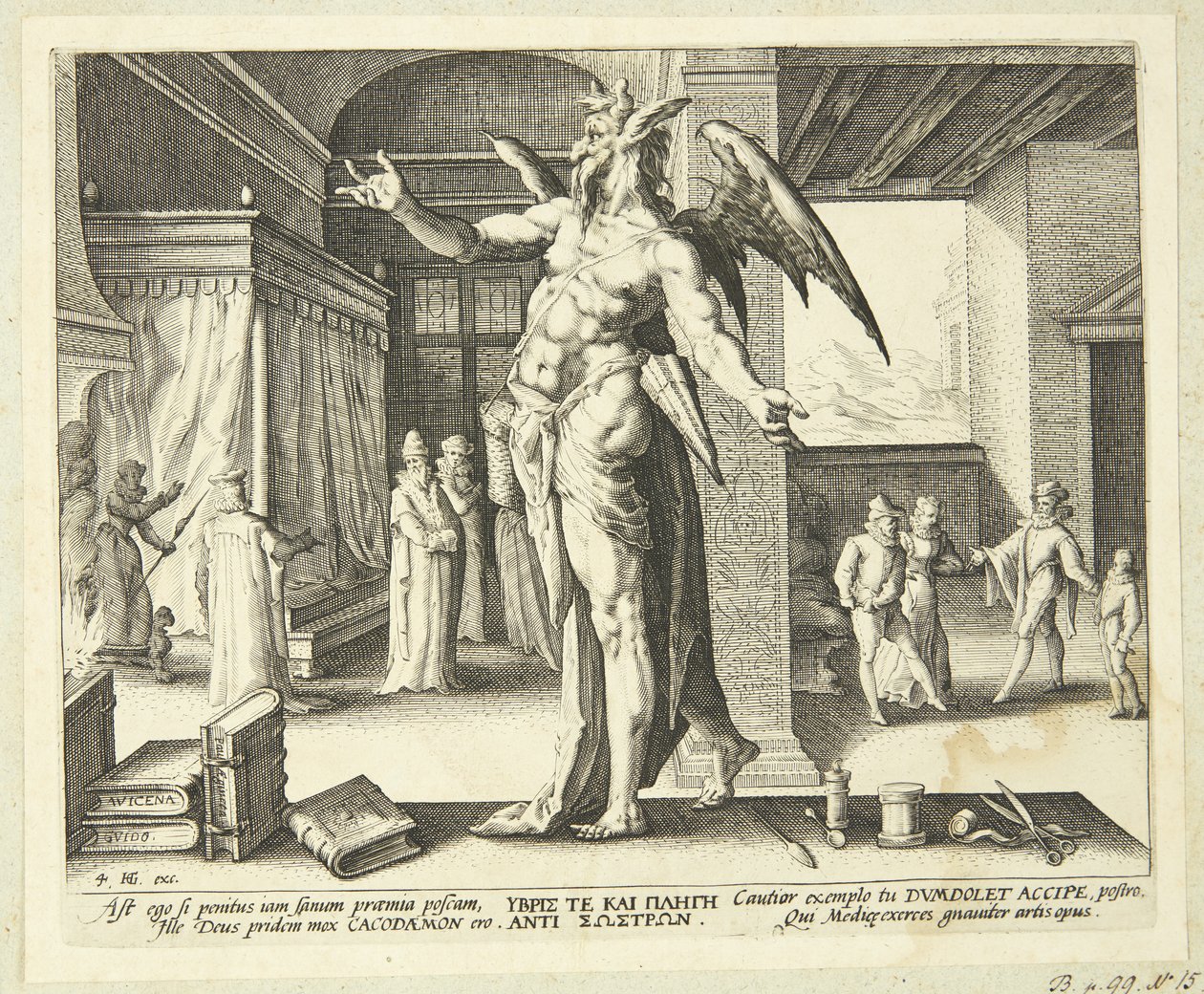 Legen som djevel av Hendrick Goltzius