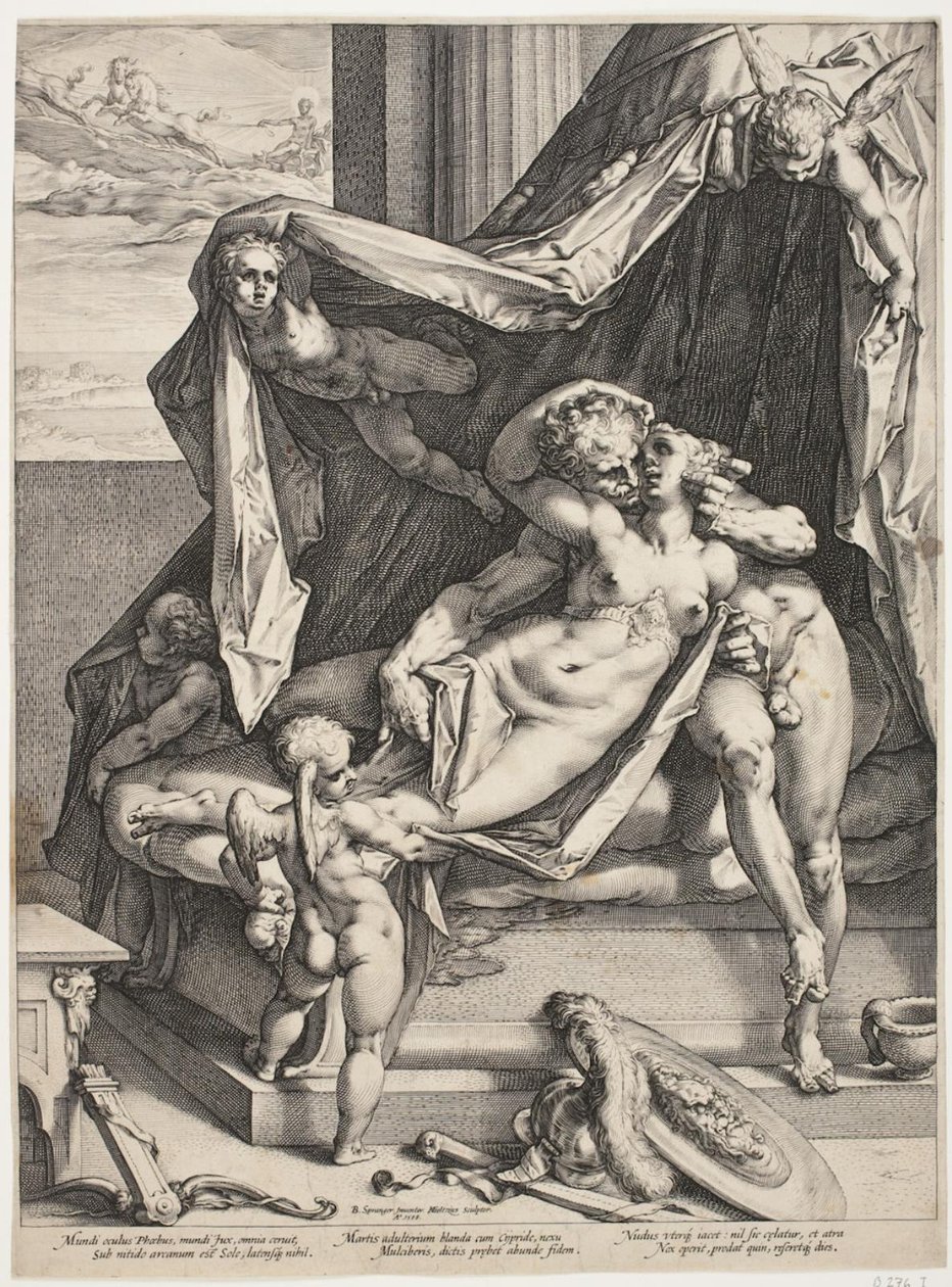 Mars og Venus av Hendrick Goltzius