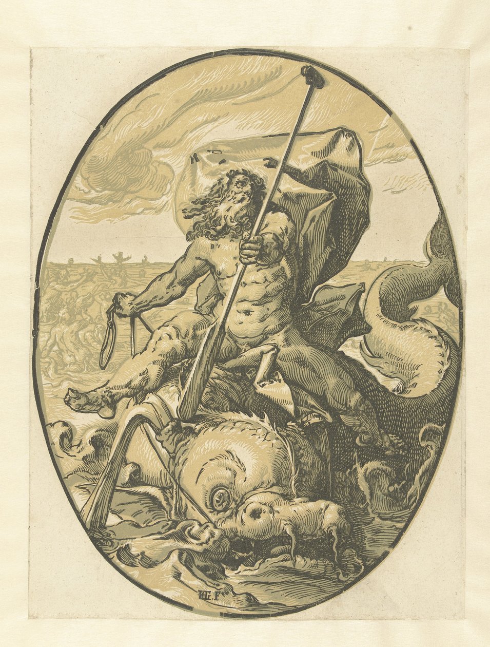 Oceanus Gods and Goddesses (serietittel) av Hendrick Goltzius