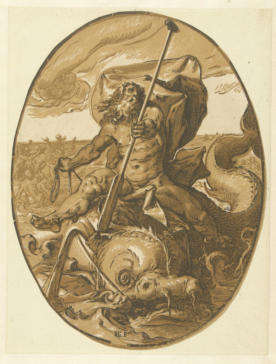 Oceanus Gods and Goddesses (serietittel) av Hendrick Goltzius