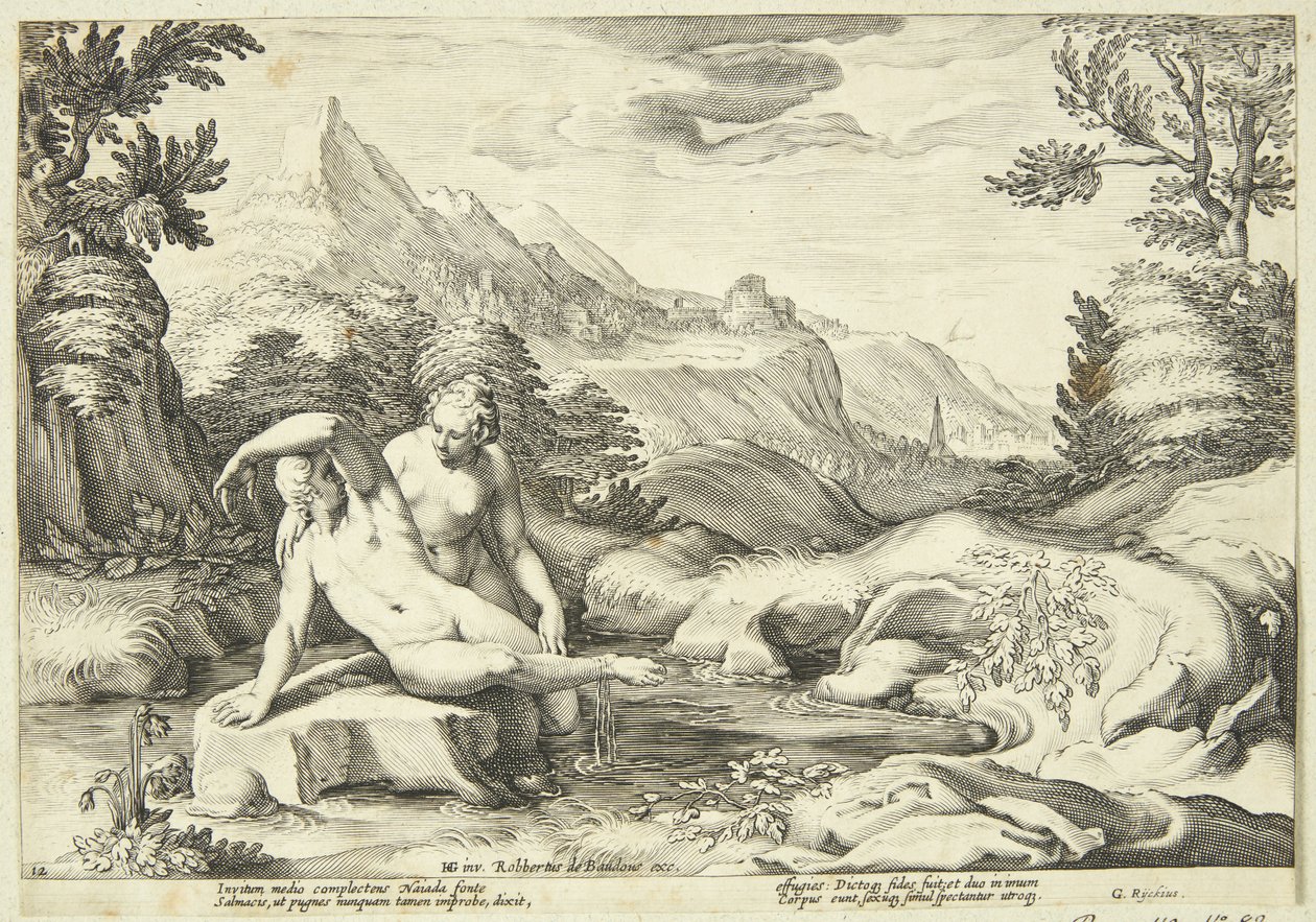 Salmacis og Hermafroditus av Hendrick Goltzius