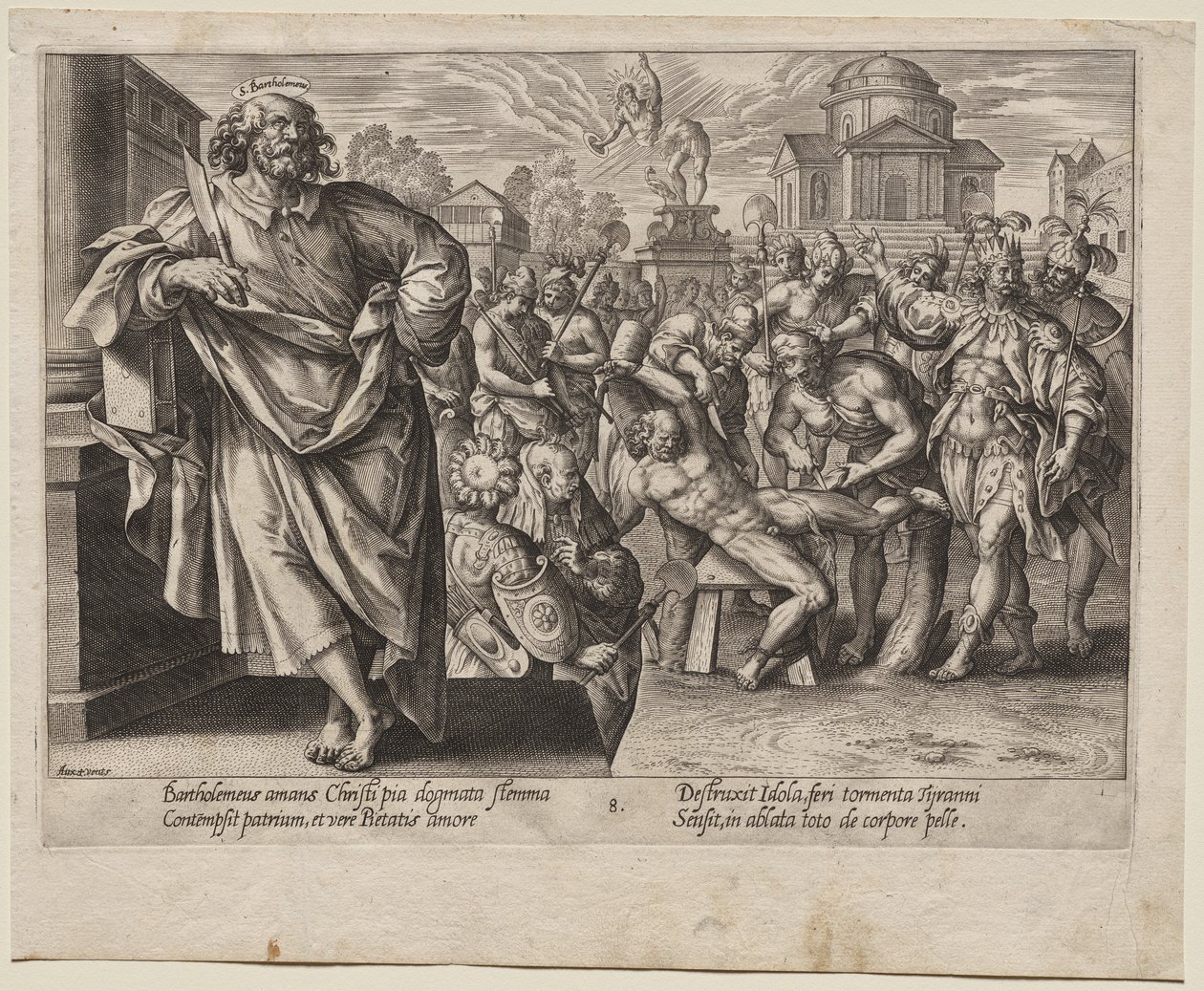 St. Bartolomeus av Hendrick Goltzius
