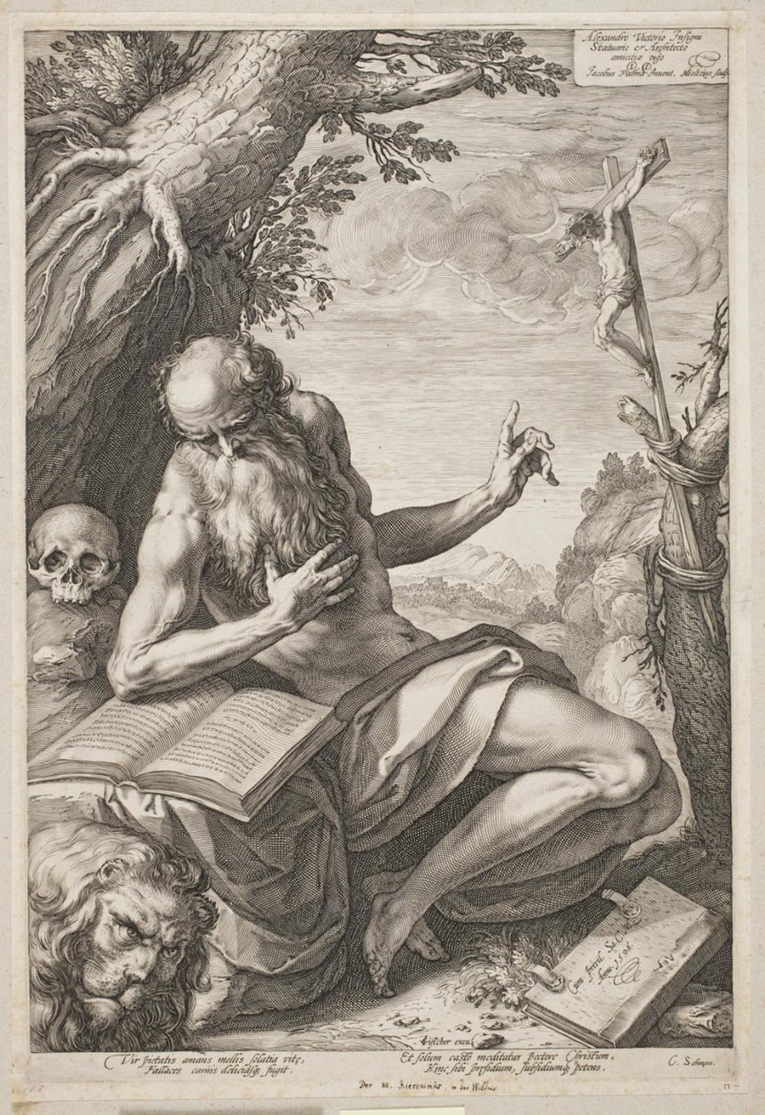 St. Jerome av Hendrick Goltzius