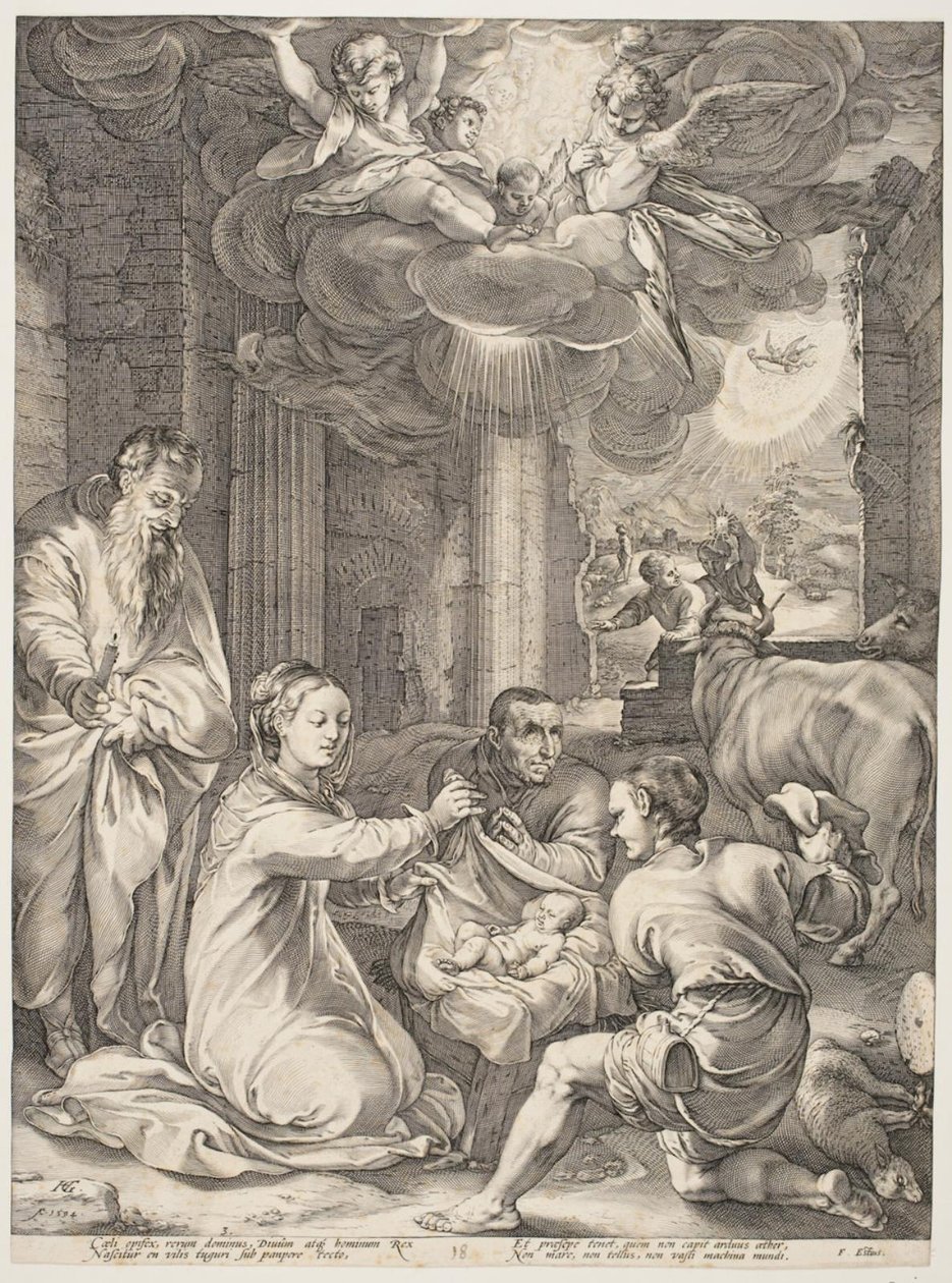 Hyrdenes tilbedelse av Hendrick Goltzius