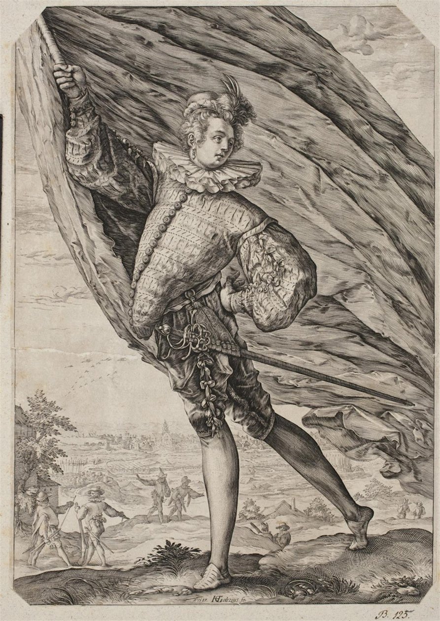 Den store fanebæreren av Hendrick Goltzius