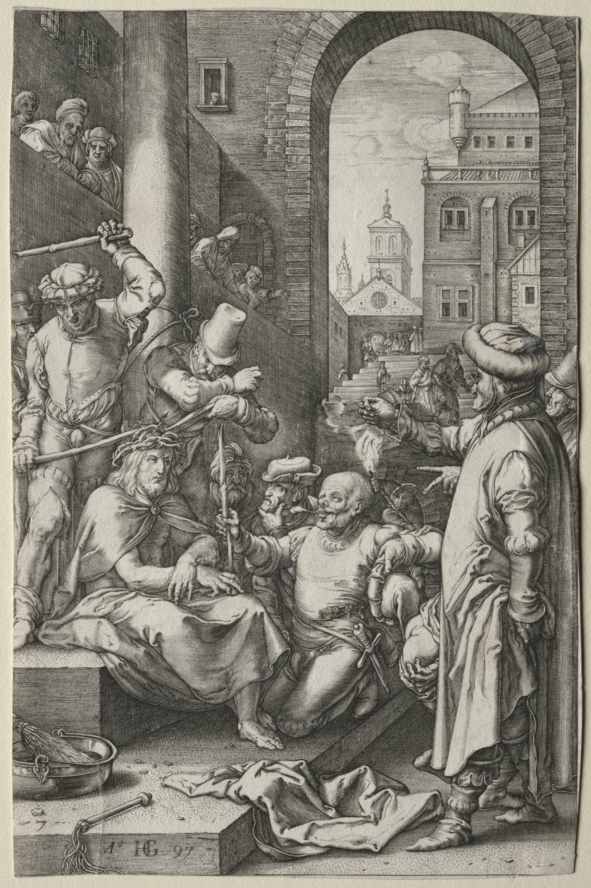 The Passion: The Crowning with Thorns av Hendrick Goltzius