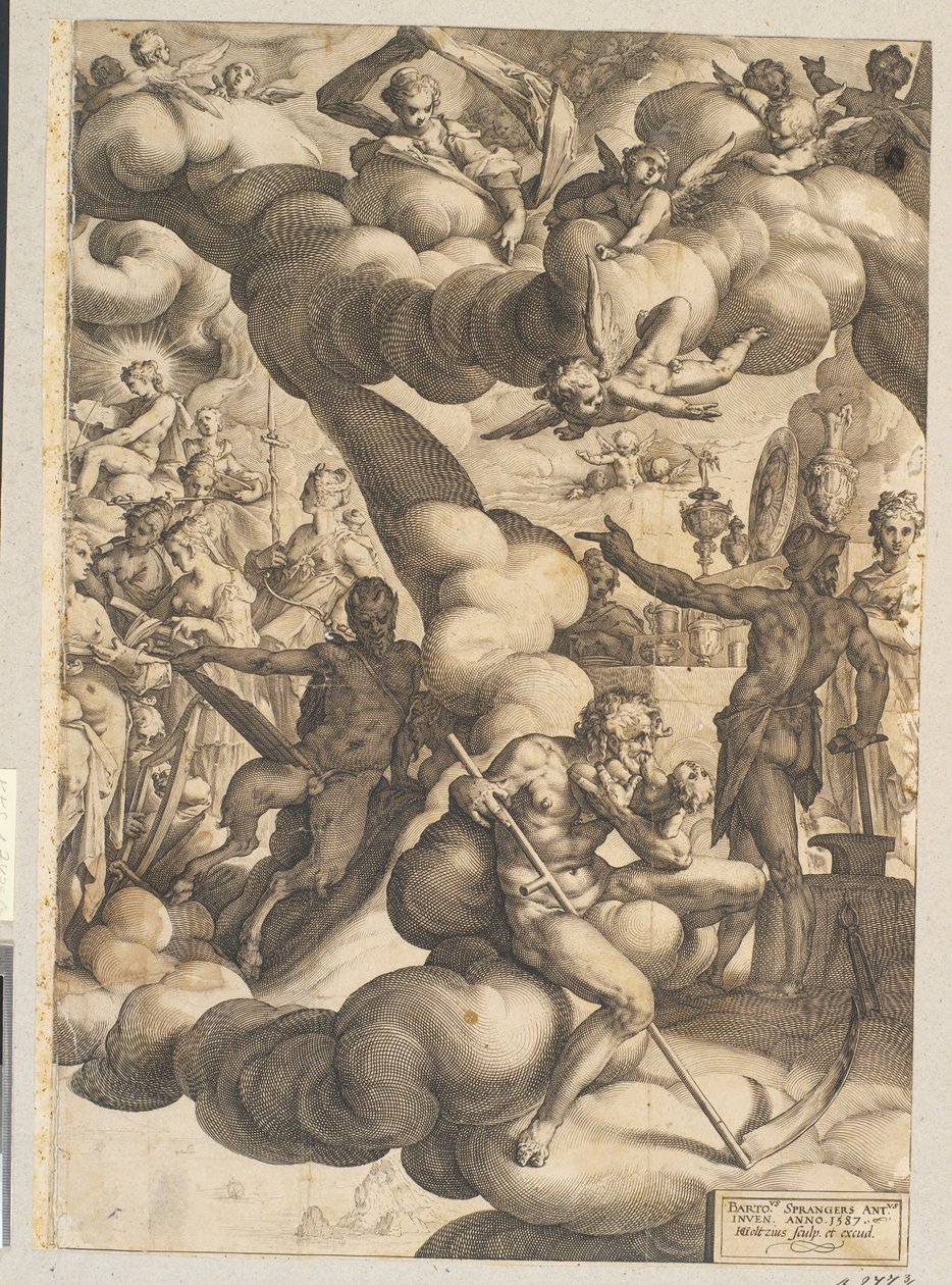 Bryllupet til Amor og Psyke av Hendrick Goltzius