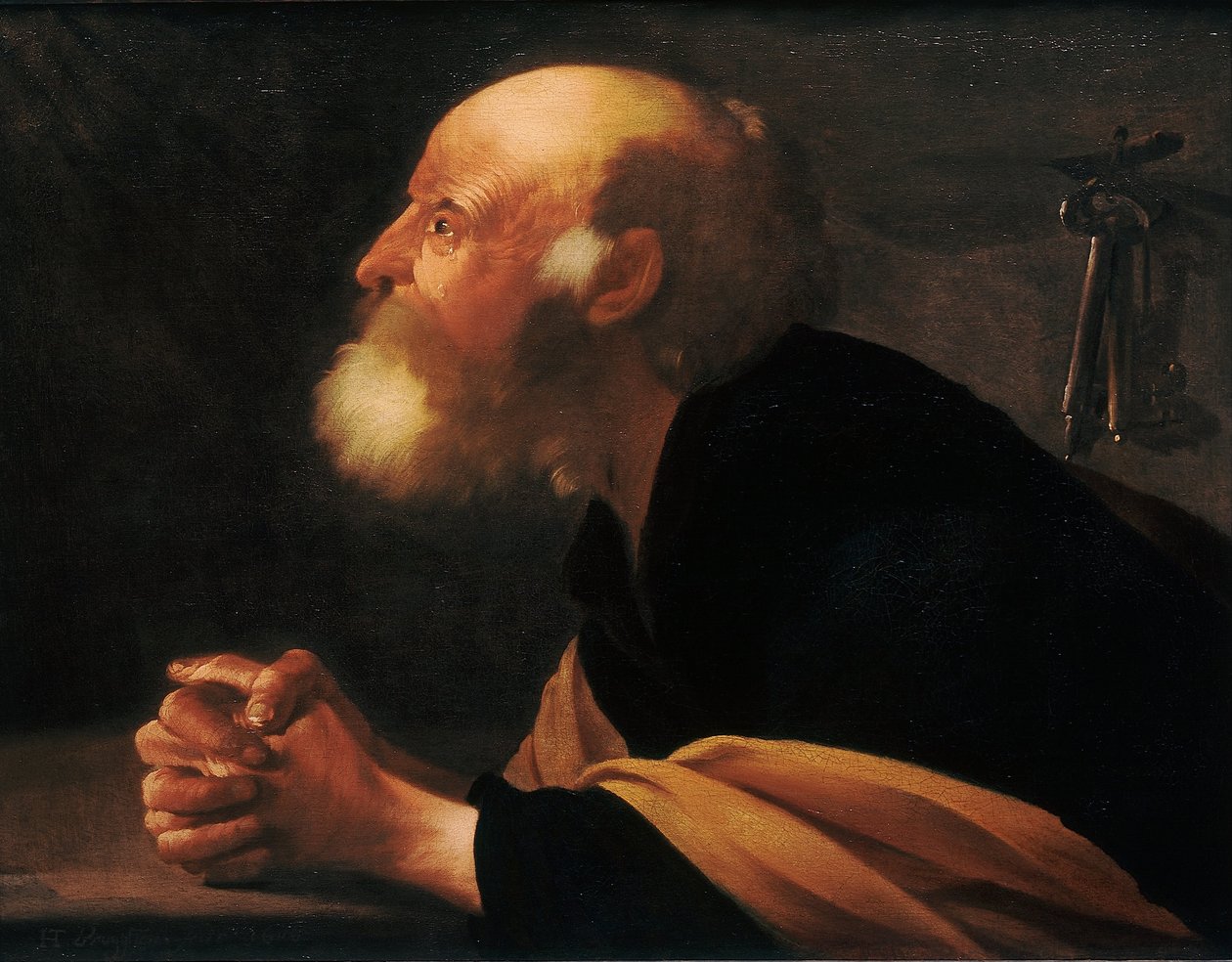 Den angrende Peter, 1616 av Hendrick Jansz Terbrugghen