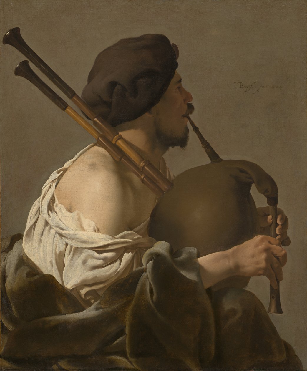 Sekkepipespiller av Hendrick ter Brugghen